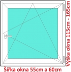Plastová okna OS SOFT šířka 55 a 60cm x výška 115-165cm 